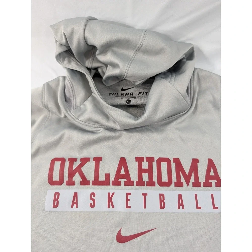 Oklahoma Sooners Basketball Men's Nike Elite Sz XL Therma Fit‎ Hoodie NCAA 🏀